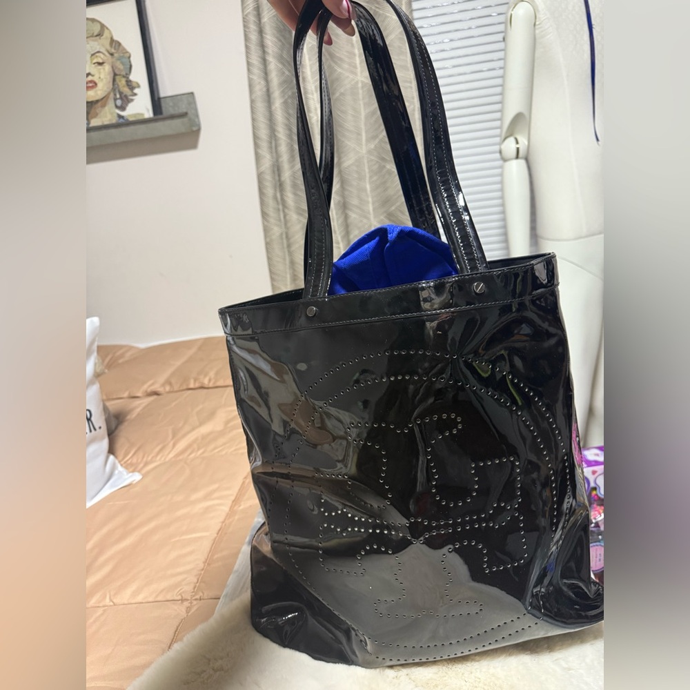 Tory Burch Black Patent Tote